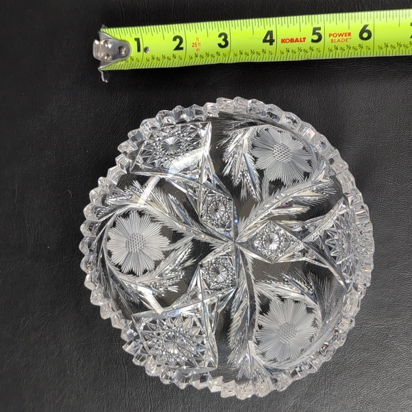 VTG BRILLIANT CUT GLASS ROUND SMALL BOWL - Picture 6 of 9